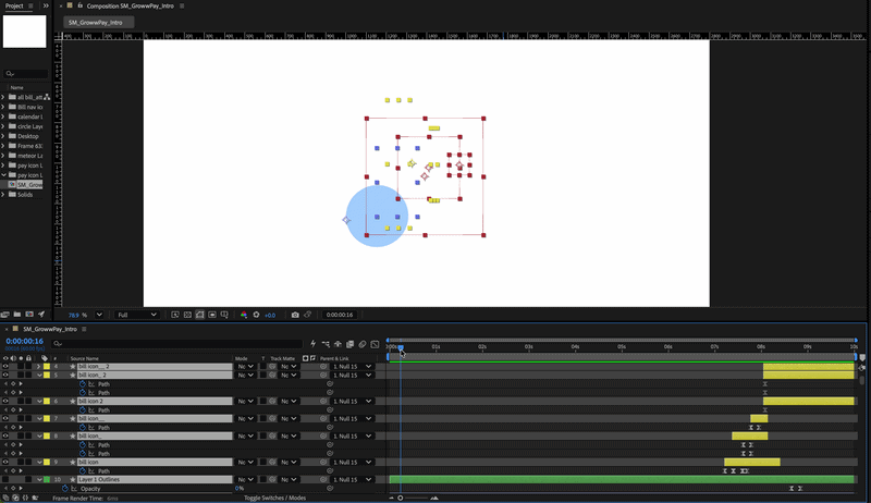 Pay intro animation process — After Effects composition 1