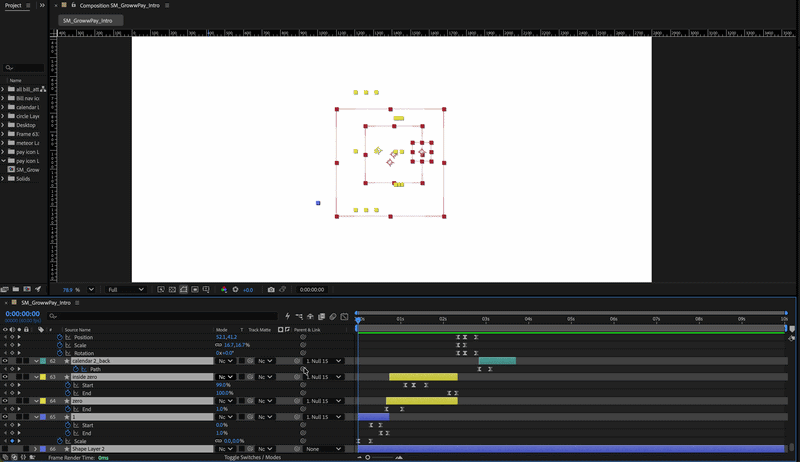 Pay intro animation process — After Effects composition 2
