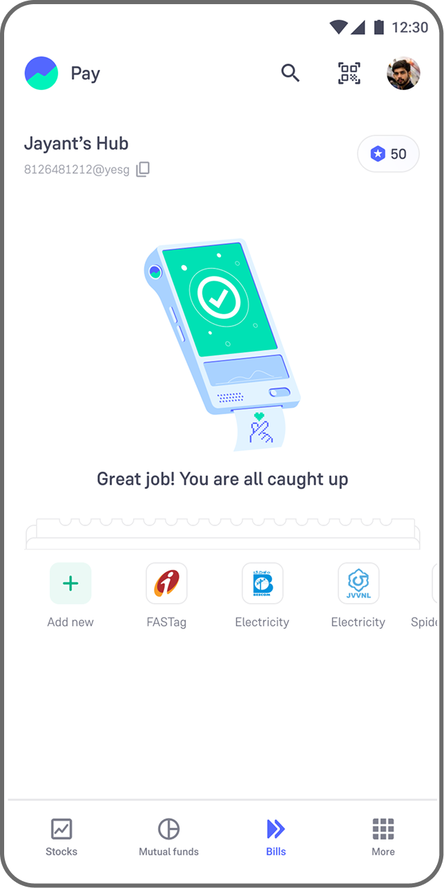 Groww Pay home surface